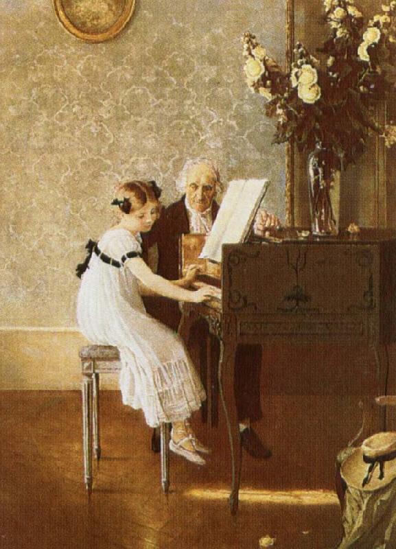 george bernard shaw Young lady to accept fees from her piano teacher Germany oil painting art